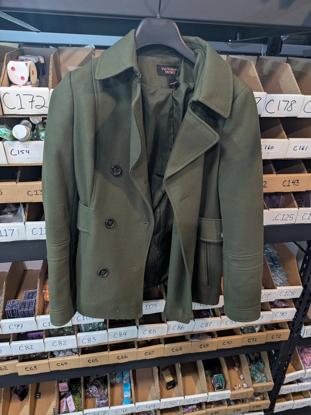 Victoria's Secret Olive Green Wool-Blend Peacoat | 6